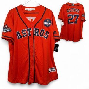 NWT! Jose Altuve Houston Astros 2017 World Series Jersey Majestic womens XL‎